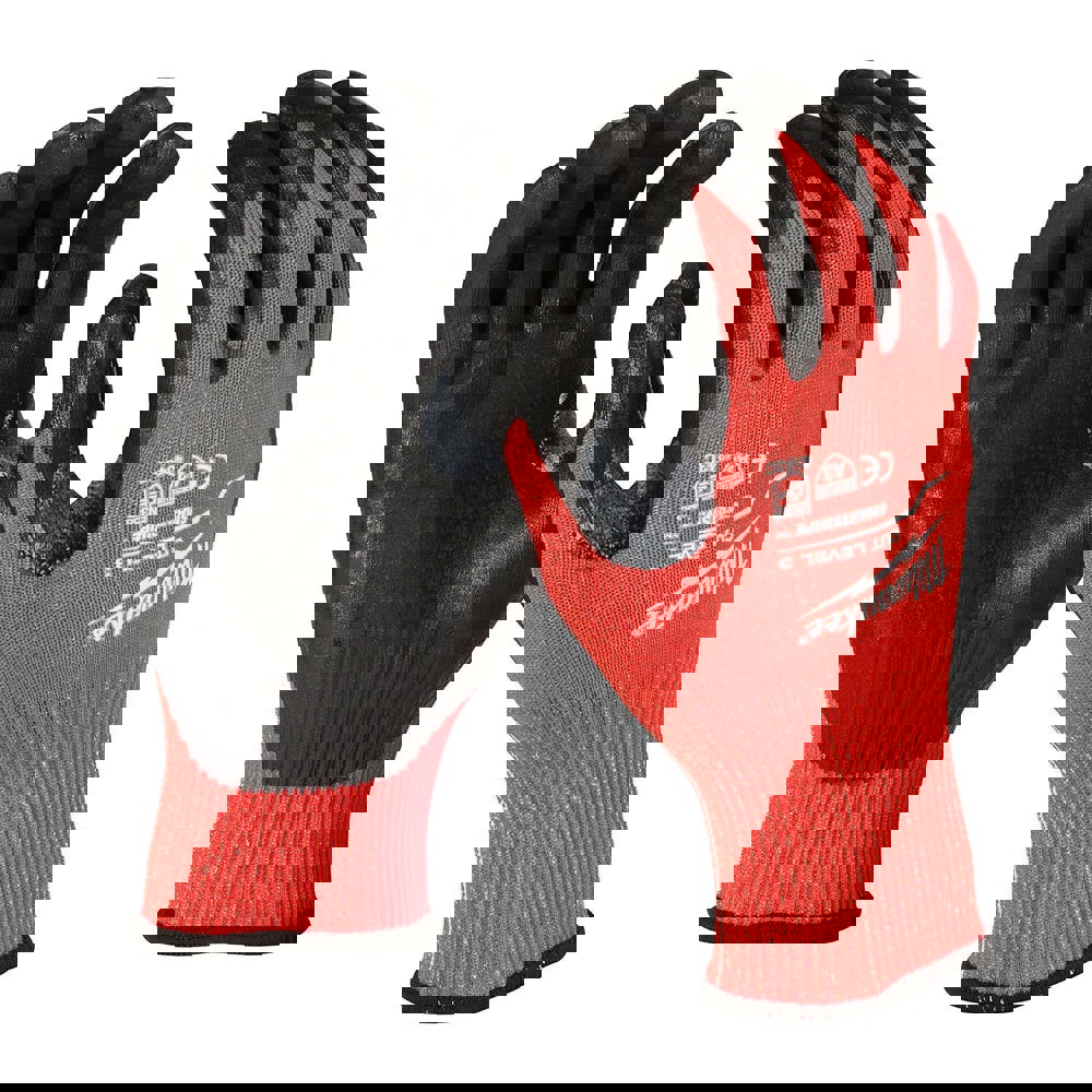 Cut & Puncture Resistant Gloves; Coating Material: Nitrile ; Coating Coverage: Palm & Fingertips ; Glove Type: Cut & Puncture-Resistant ; ANSI/ISEA Cut Resistance Level: A3 ; Primary Material: HPPE Blend; Nylon ; Lining Material: Nylon; Lycra